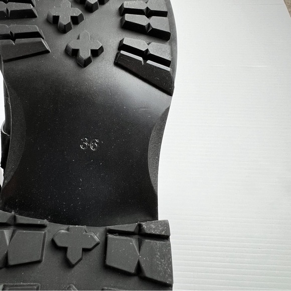 Azura Boots womens 6 Black Calmon Engineer Boot Buckles Micro Suede - Picture 8 of 11